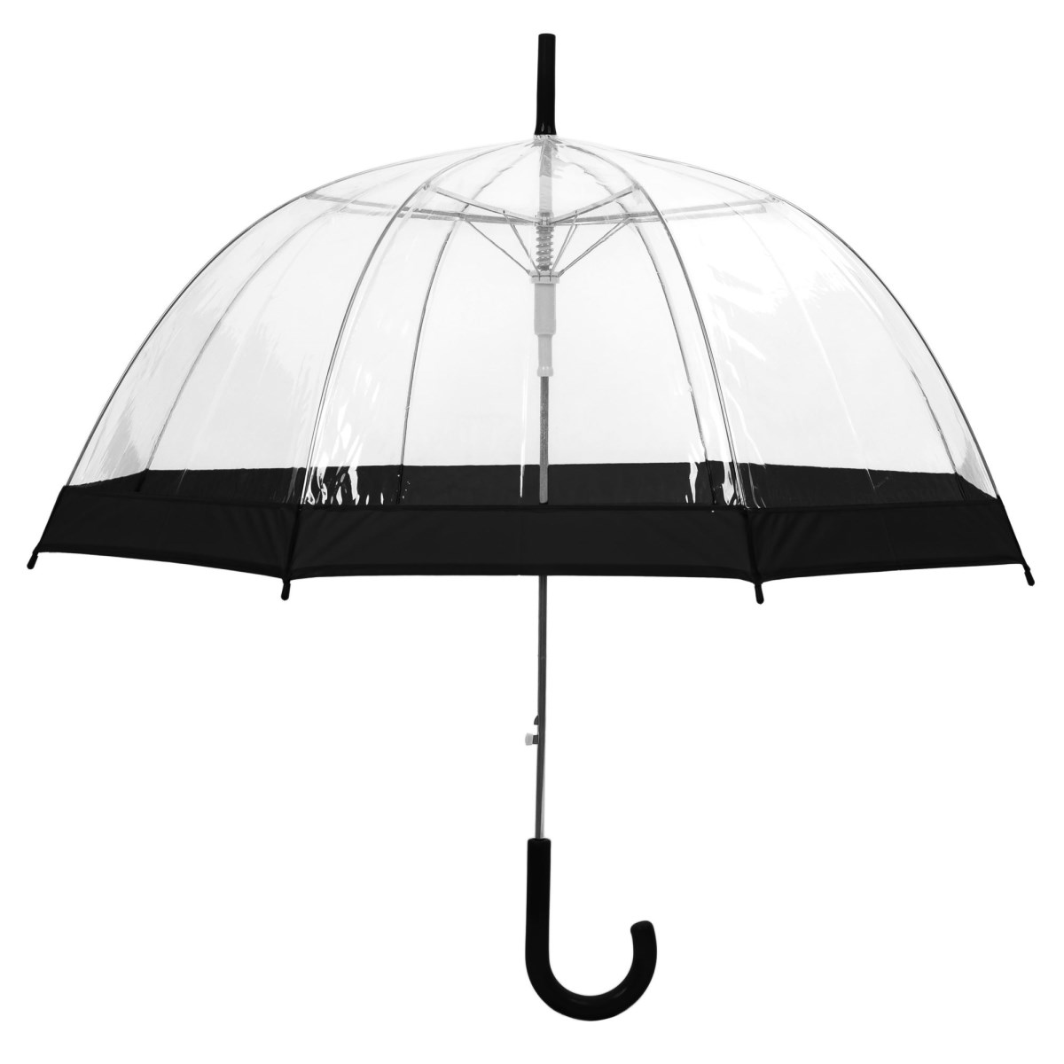 Black Bordered Clear Bubble Dome Umbrella Susino